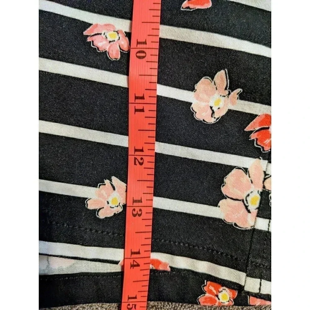 Elle Shorts Floral/Black/Stripe Size‎ 10 Stretch